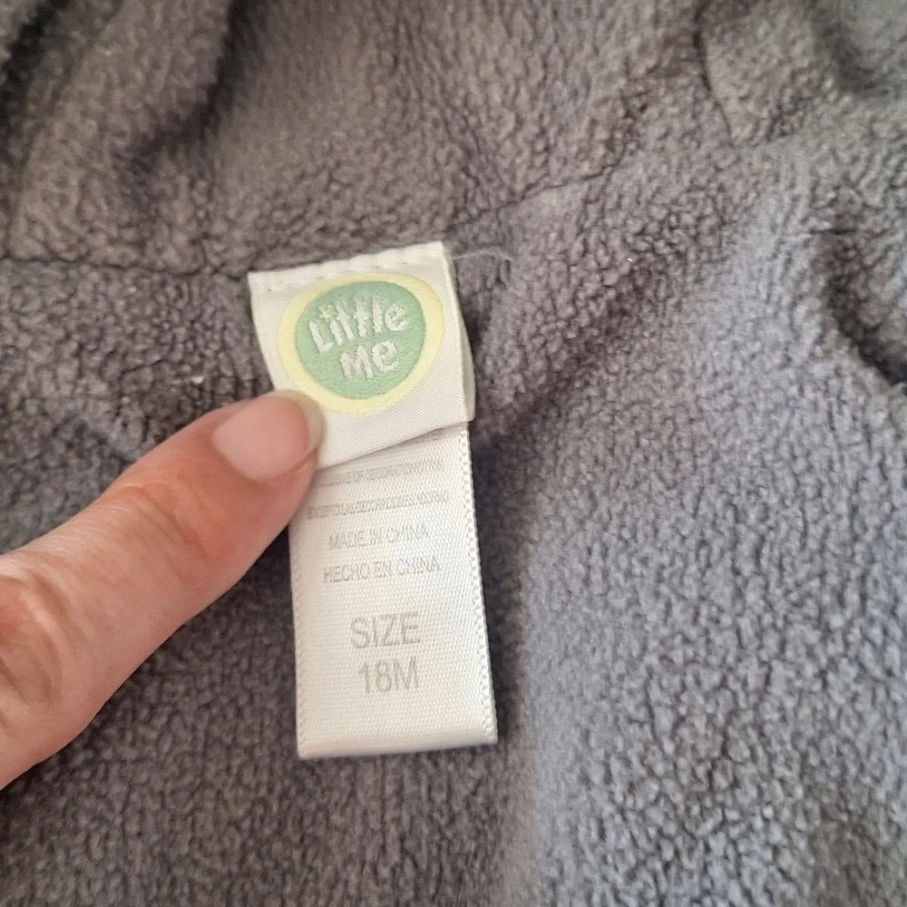🏷 2/$12 Little Me Gray Vest With Fleece Inside - Picture 3 of 3